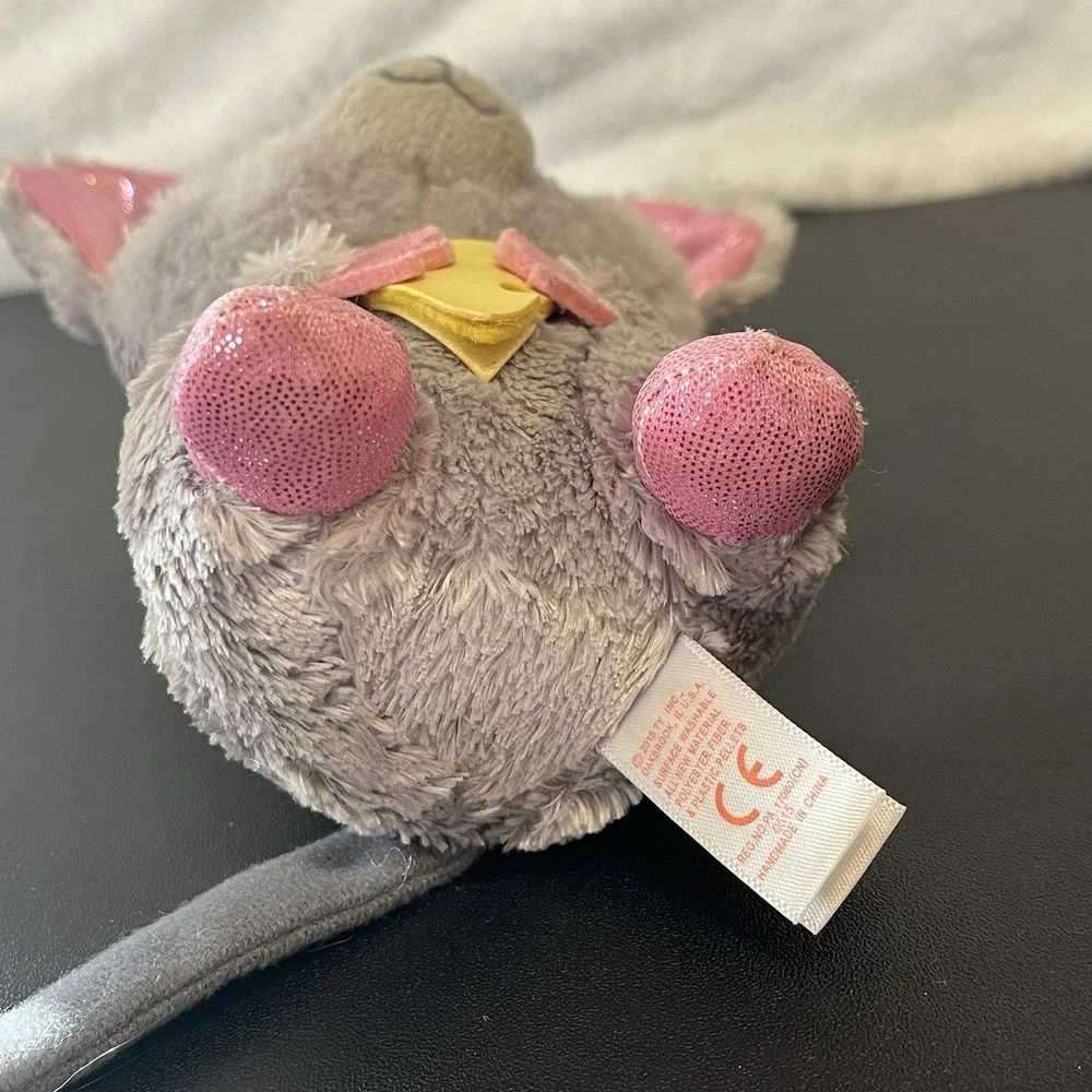 Ty Beanie Boos Squeaker the Mouse Plush Holding Cheese Stuffed Animal 2015 Toy